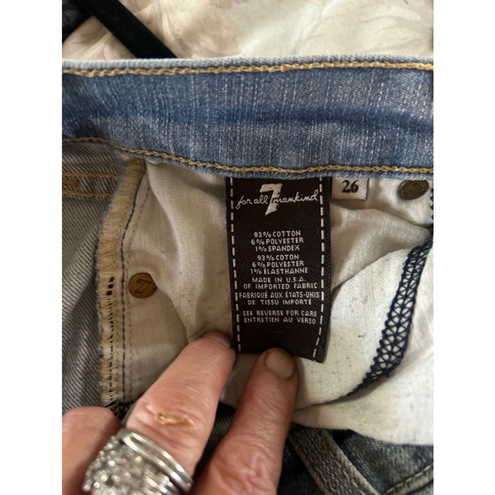 Women's 7 For All Mankind The Skinny Jeans - Size 26 Blue - Picture 11 of 11